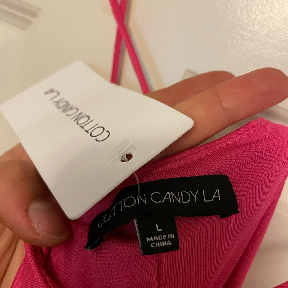 Pink Rouched Mini Dress - Picture 3 of 3